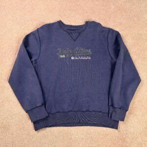 Lake Shirts Vintage Wash Embroidered Twin Cities Heavy Crewneck Sweatshirt Large
